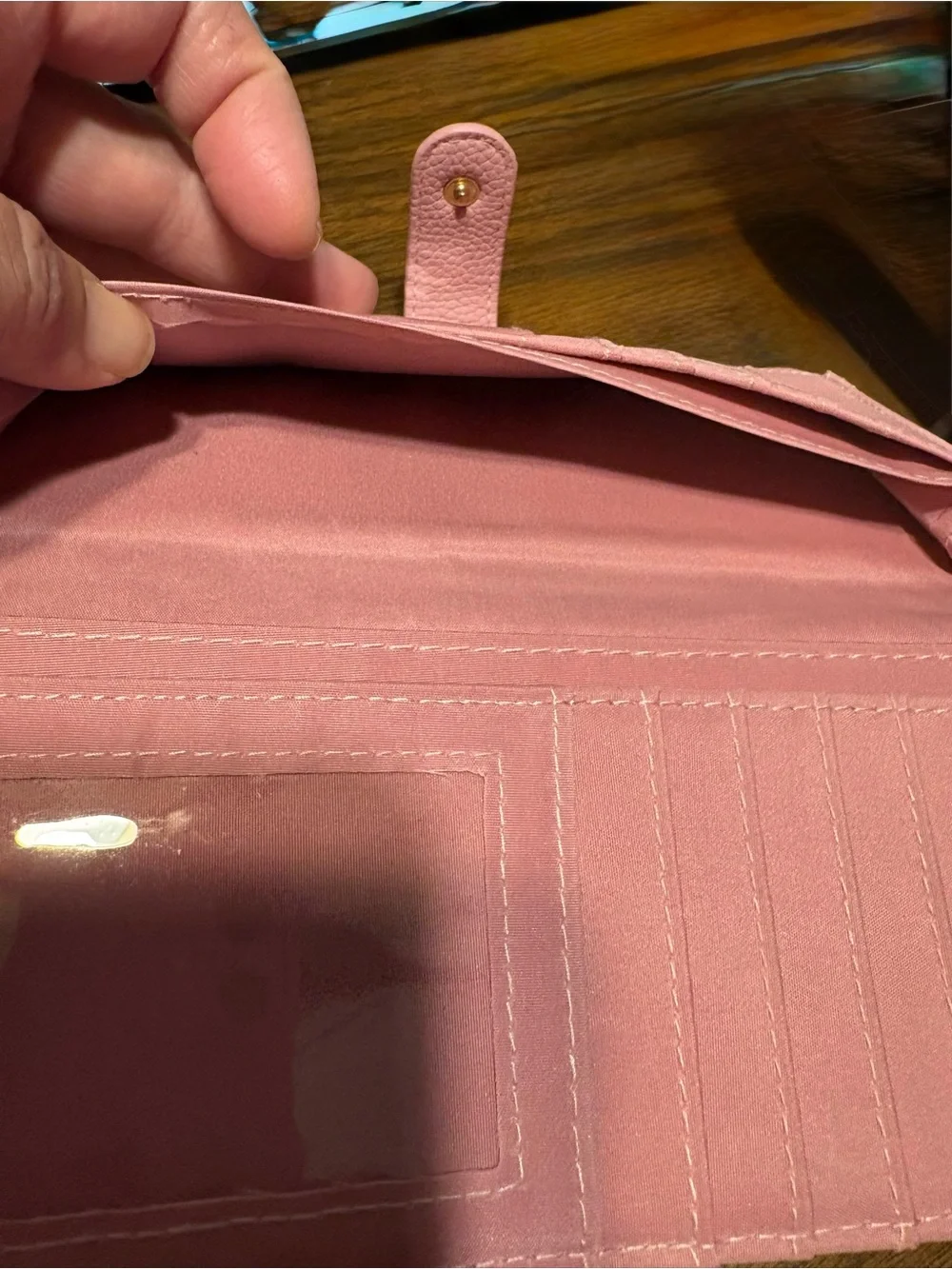 Florelli Pink Leather Wallet with Gold Logo